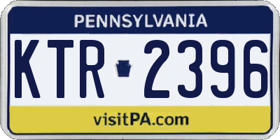 PA license plate KTR2396
