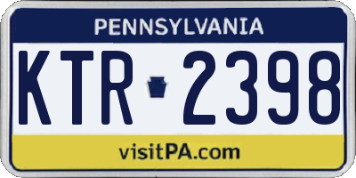 PA license plate KTR2398