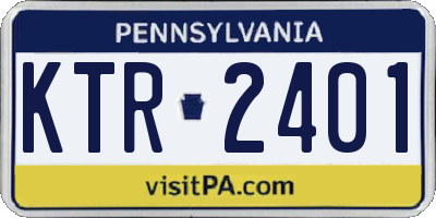 PA license plate KTR2401