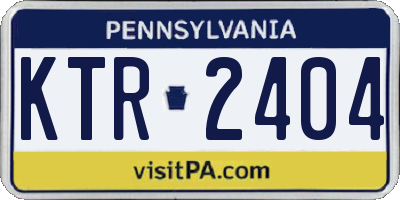 PA license plate KTR2404