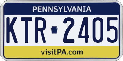 PA license plate KTR2405