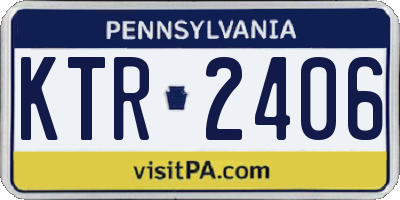 PA license plate KTR2406