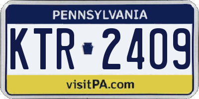 PA license plate KTR2409