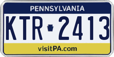PA license plate KTR2413
