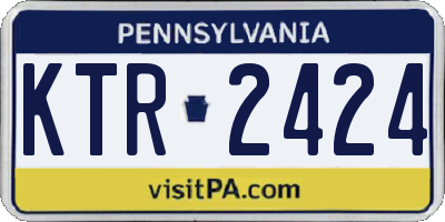 PA license plate KTR2424
