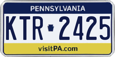 PA license plate KTR2425