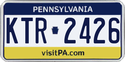 PA license plate KTR2426