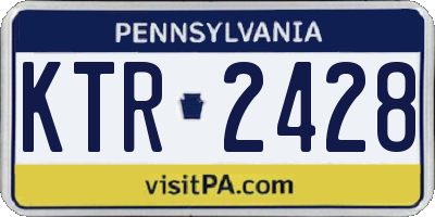PA license plate KTR2428
