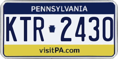 PA license plate KTR2430