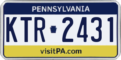 PA license plate KTR2431