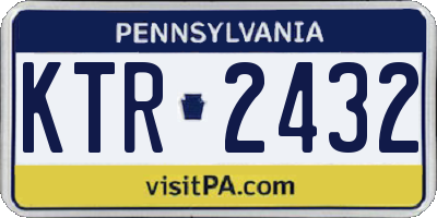 PA license plate KTR2432