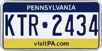PA license plate KTR2434