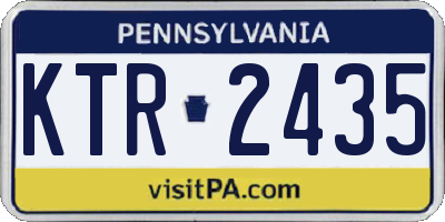 PA license plate KTR2435