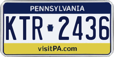 PA license plate KTR2436