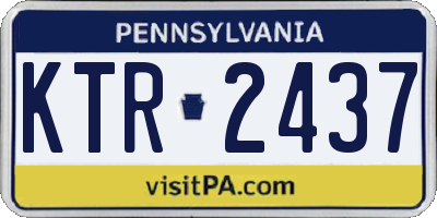 PA license plate KTR2437