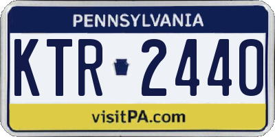 PA license plate KTR2440