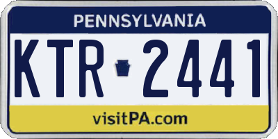PA license plate KTR2441