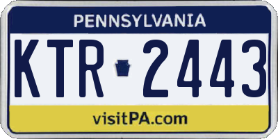 PA license plate KTR2443