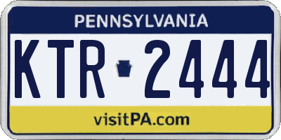 PA license plate KTR2444
