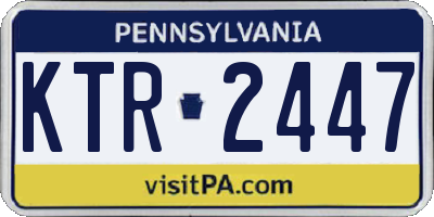 PA license plate KTR2447