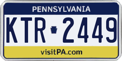 PA license plate KTR2449