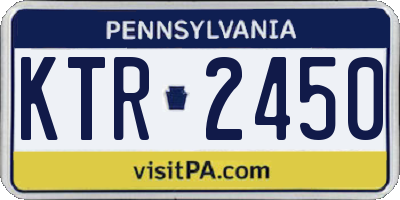 PA license plate KTR2450