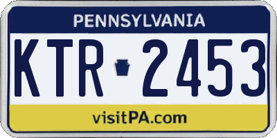PA license plate KTR2453