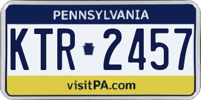 PA license plate KTR2457