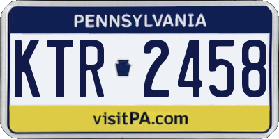 PA license plate KTR2458