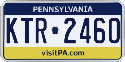 PA license plate KTR2460