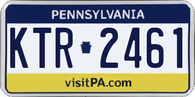 PA license plate KTR2461