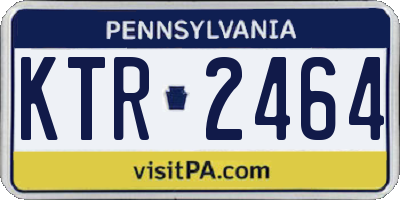 PA license plate KTR2464