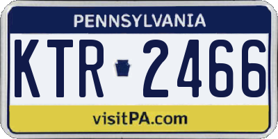 PA license plate KTR2466