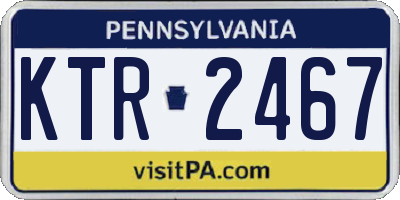 PA license plate KTR2467