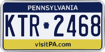 PA license plate KTR2468