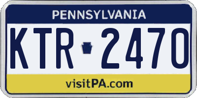 PA license plate KTR2470