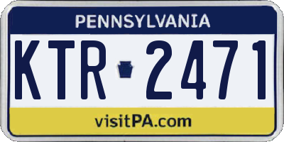 PA license plate KTR2471