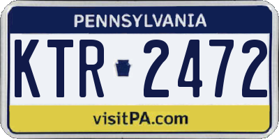PA license plate KTR2472