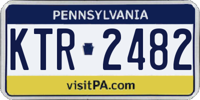 PA license plate KTR2482