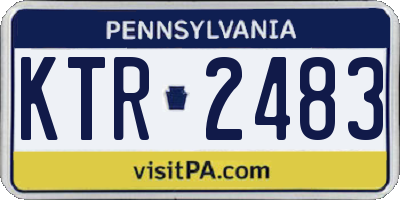 PA license plate KTR2483