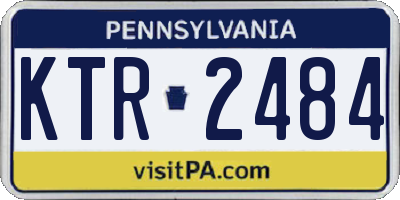 PA license plate KTR2484