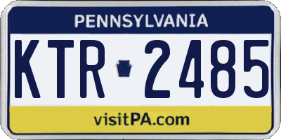 PA license plate KTR2485