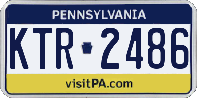 PA license plate KTR2486