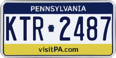 PA license plate KTR2487