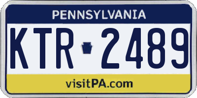 PA license plate KTR2489