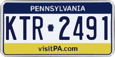PA license plate KTR2491