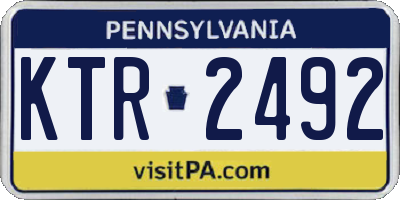 PA license plate KTR2492