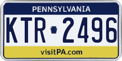 PA license plate KTR2496