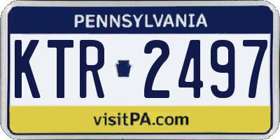 PA license plate KTR2497