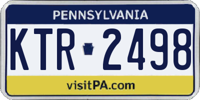 PA license plate KTR2498